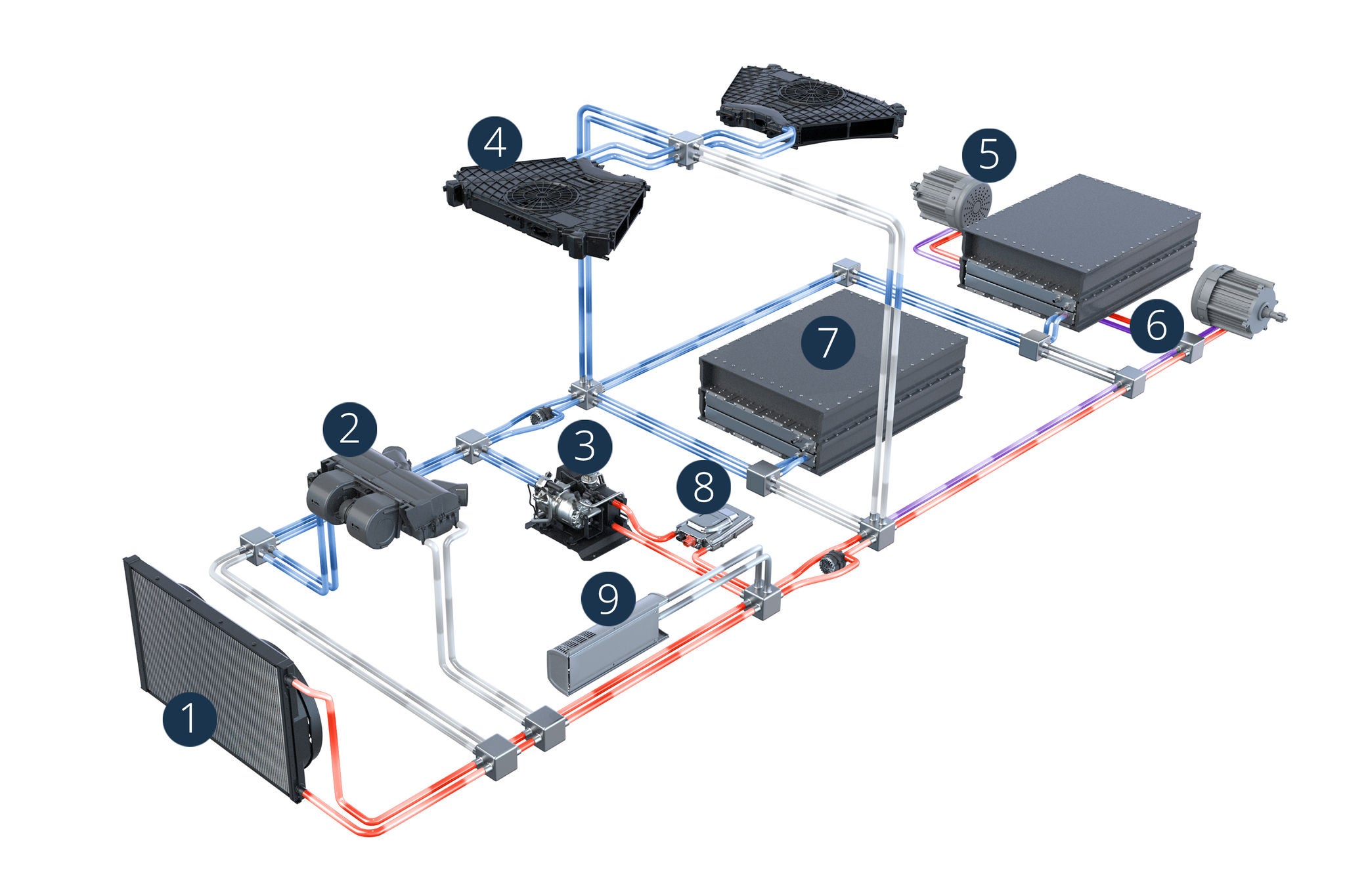 Illustration of Webasto eVTM with numbers