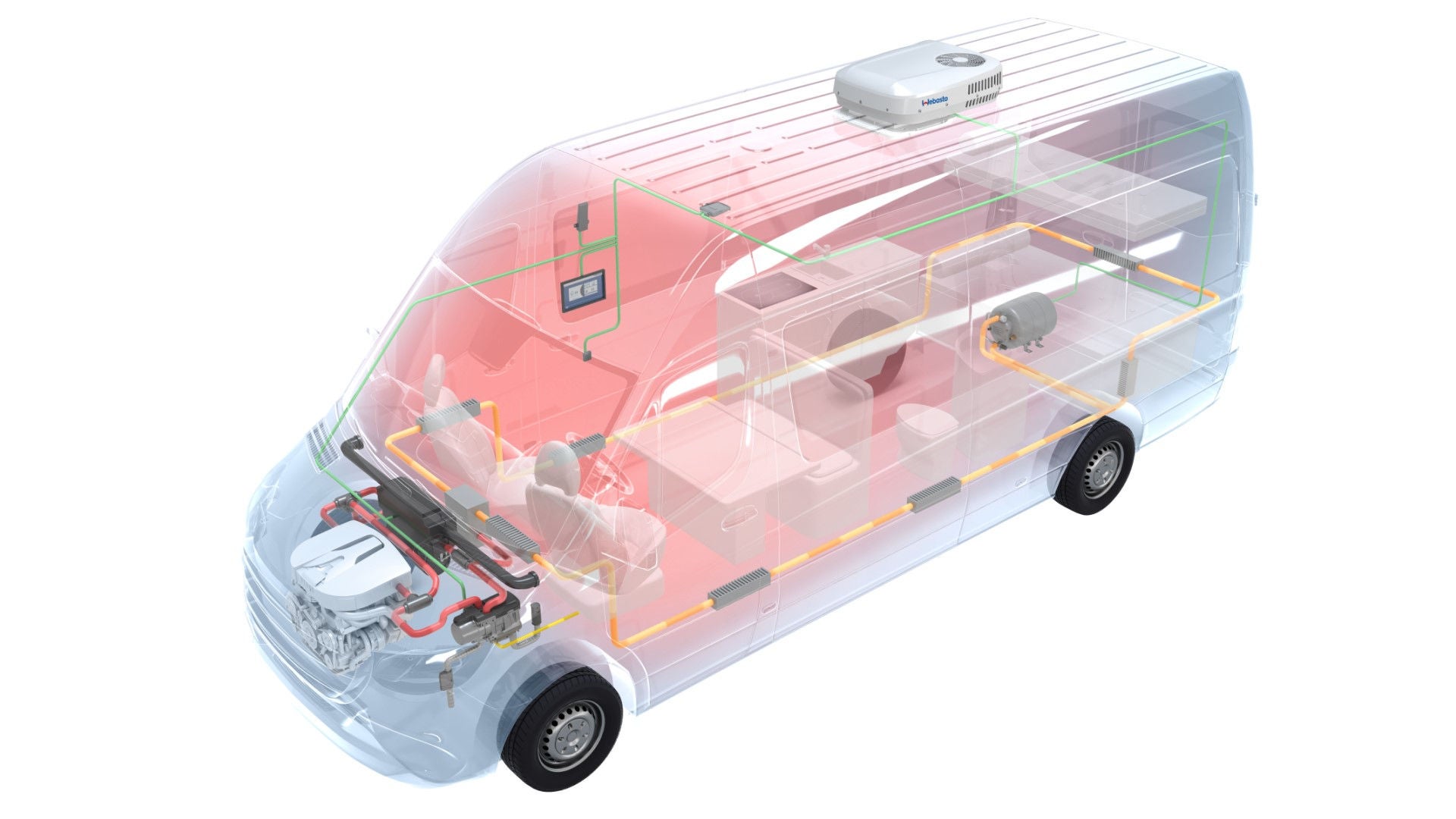 Illustration of RV heat system